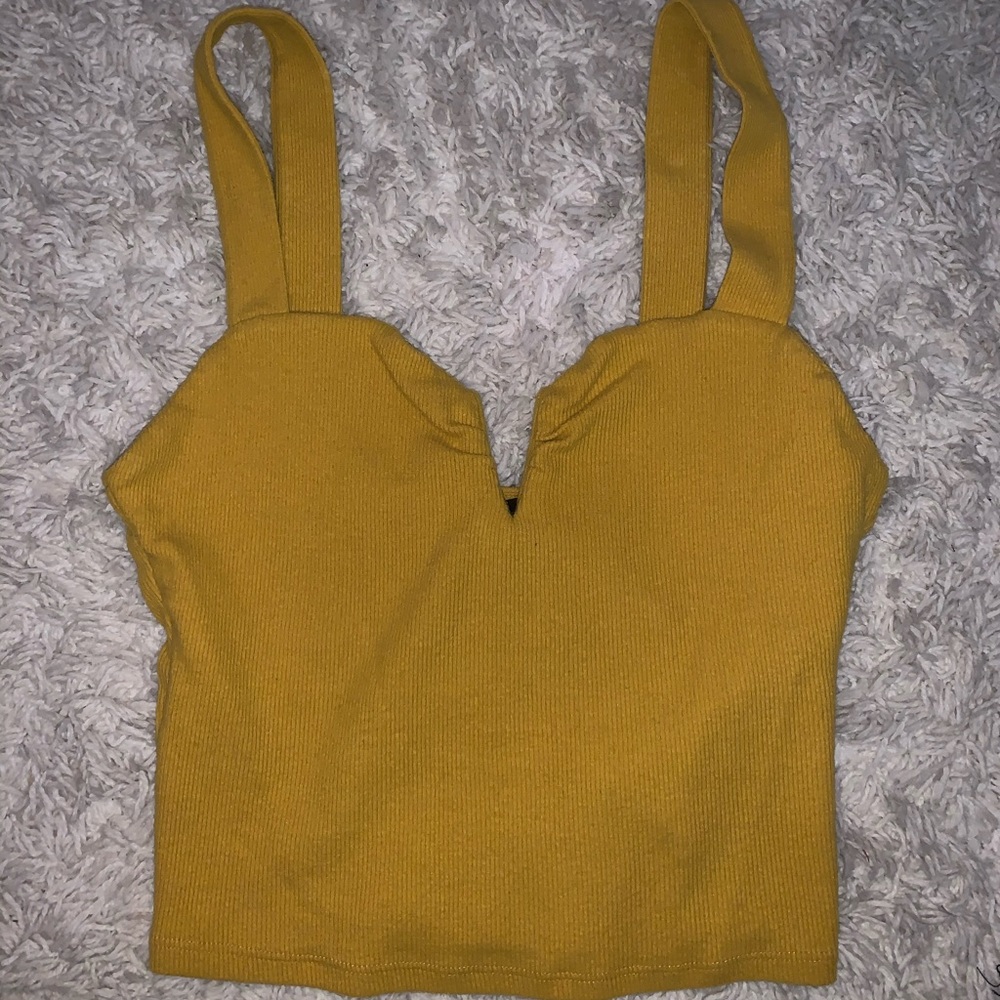 Yellow cropped top